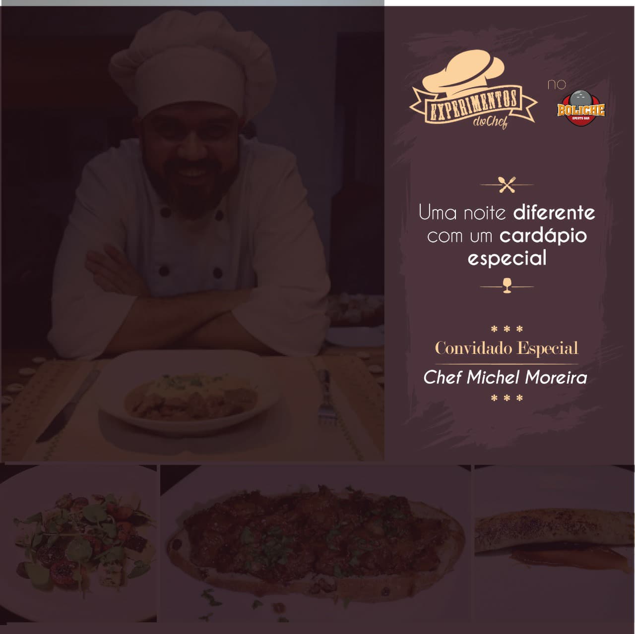 Ingressos para o Experimentos do Chef no Boliche Sports Bar